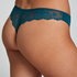 Invisible Tanga Lace Back, Azul