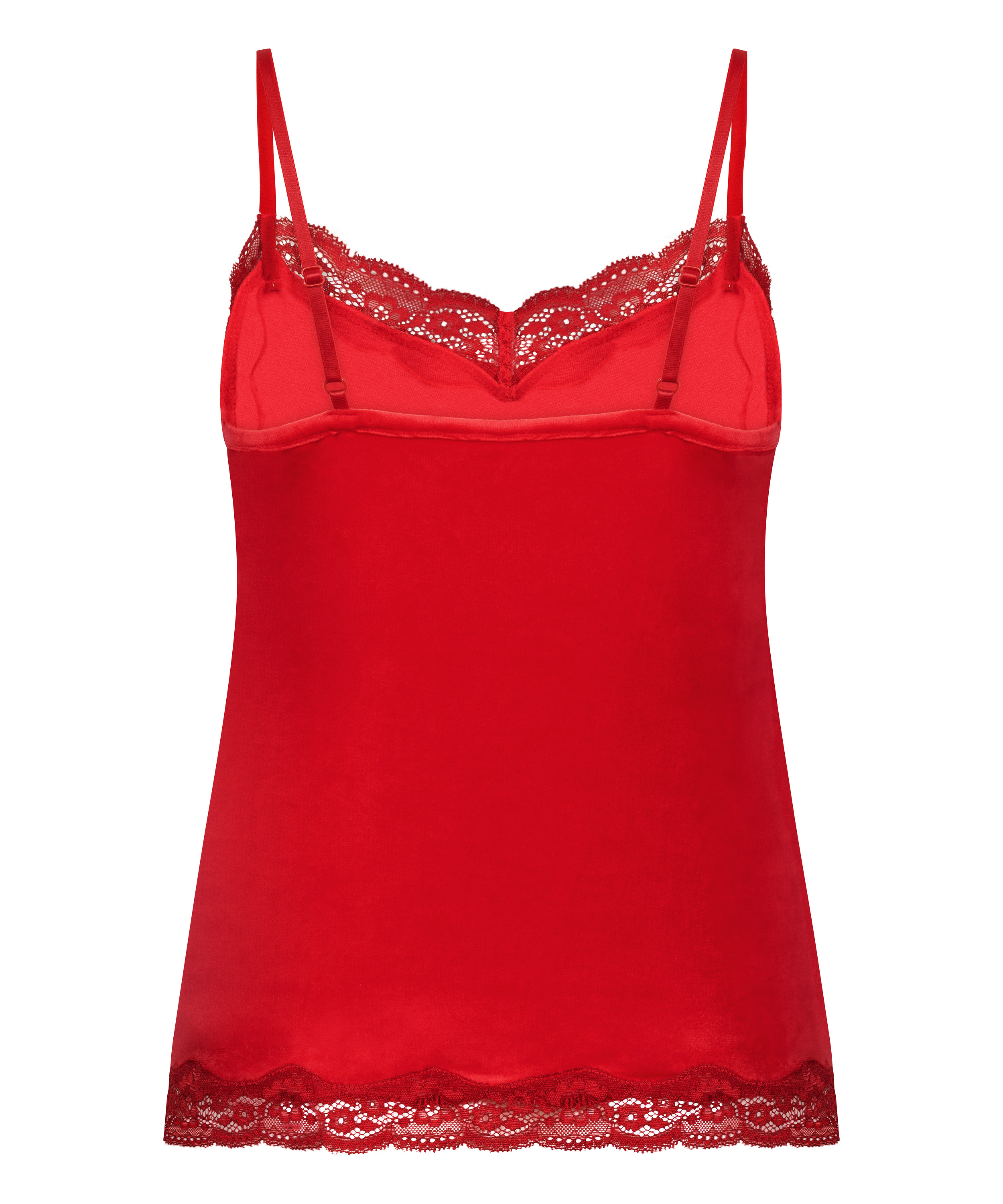 Camiseta top Velours Lace, Rojo, main