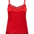 Camiseta top Velours Lace, Rojo