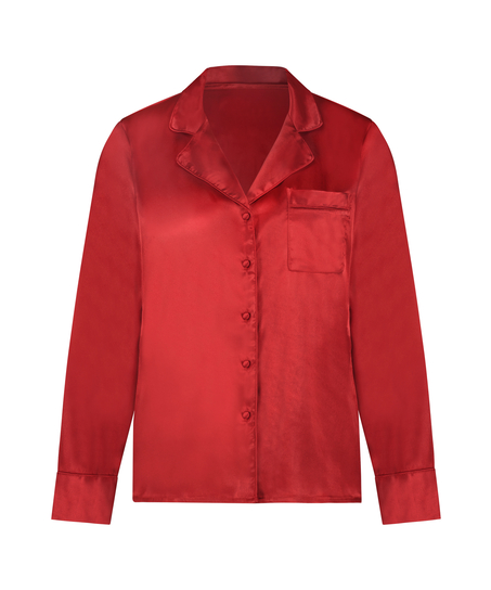 Chaqueta de manga larga y satén, Rojo