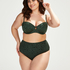 Top de bikini de aros preformado Tonal Leo Copa E +, Verde