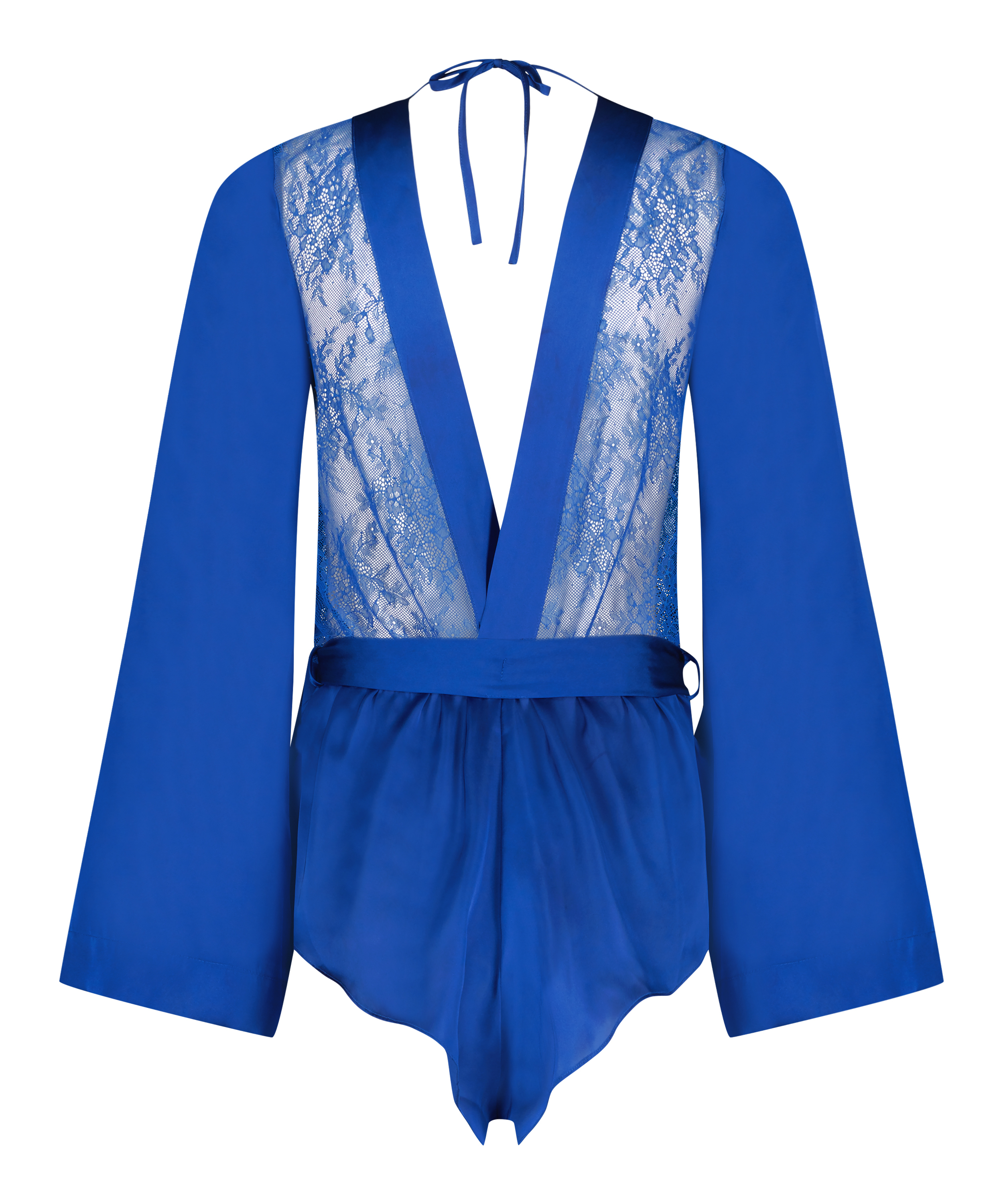 Satin Playsuit Rylie, Azul, main