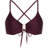 Crop top de bikini Costa, Morado