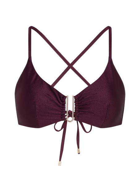 Crop top de bikini Costa, Morado