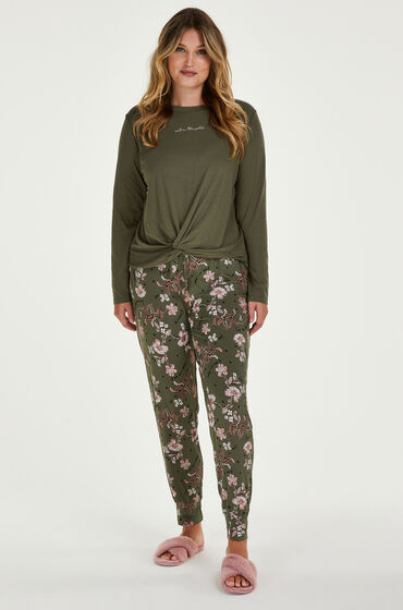 Hunkemöller Pantalón de pijama Jersey Verde