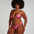 Braguita de Bikini de Corte Alto Floral, Rosa