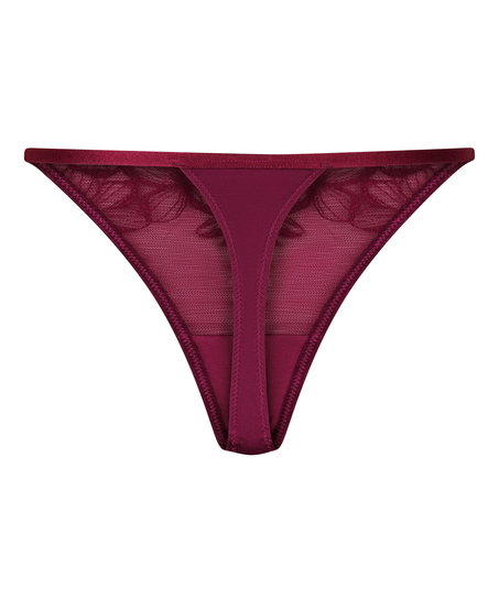 Tanga de pernera alta Margot, Morado