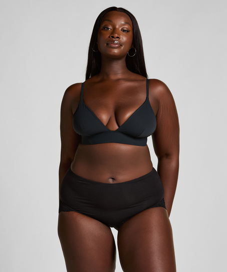 Superslip maxi de encaje, Negro