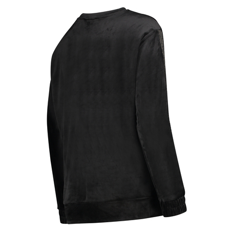 Top premam&aacute; de terciopelo Shimmer, Negro