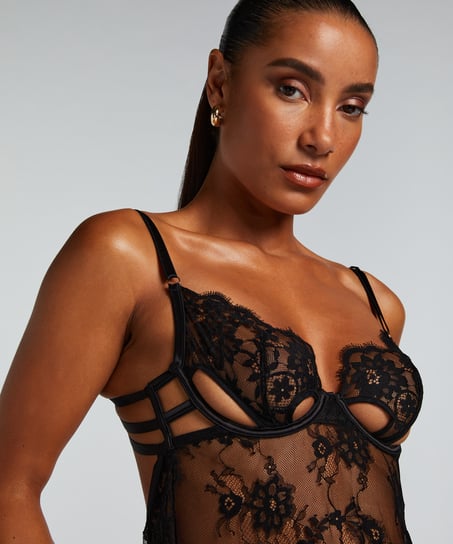 Vestido combinaci&oacute;n Mya, Negro