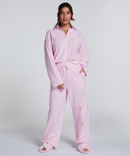 Pantal&oacute;n de pijama de algod&oacute;n, Rosa