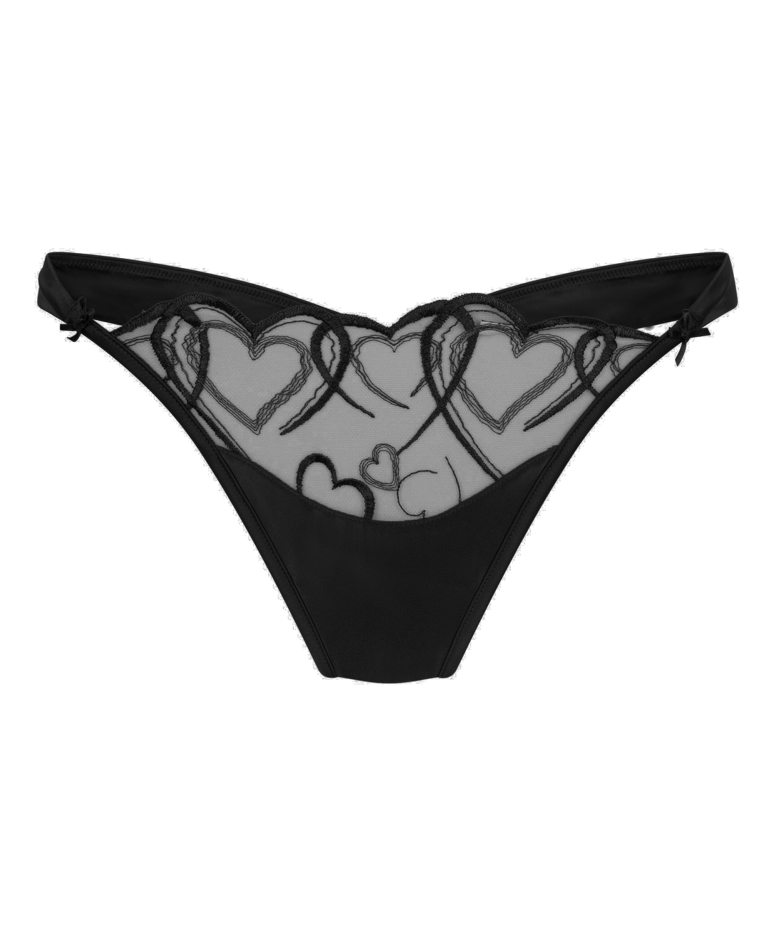 Tanga de tiro alto Olivia, Negro