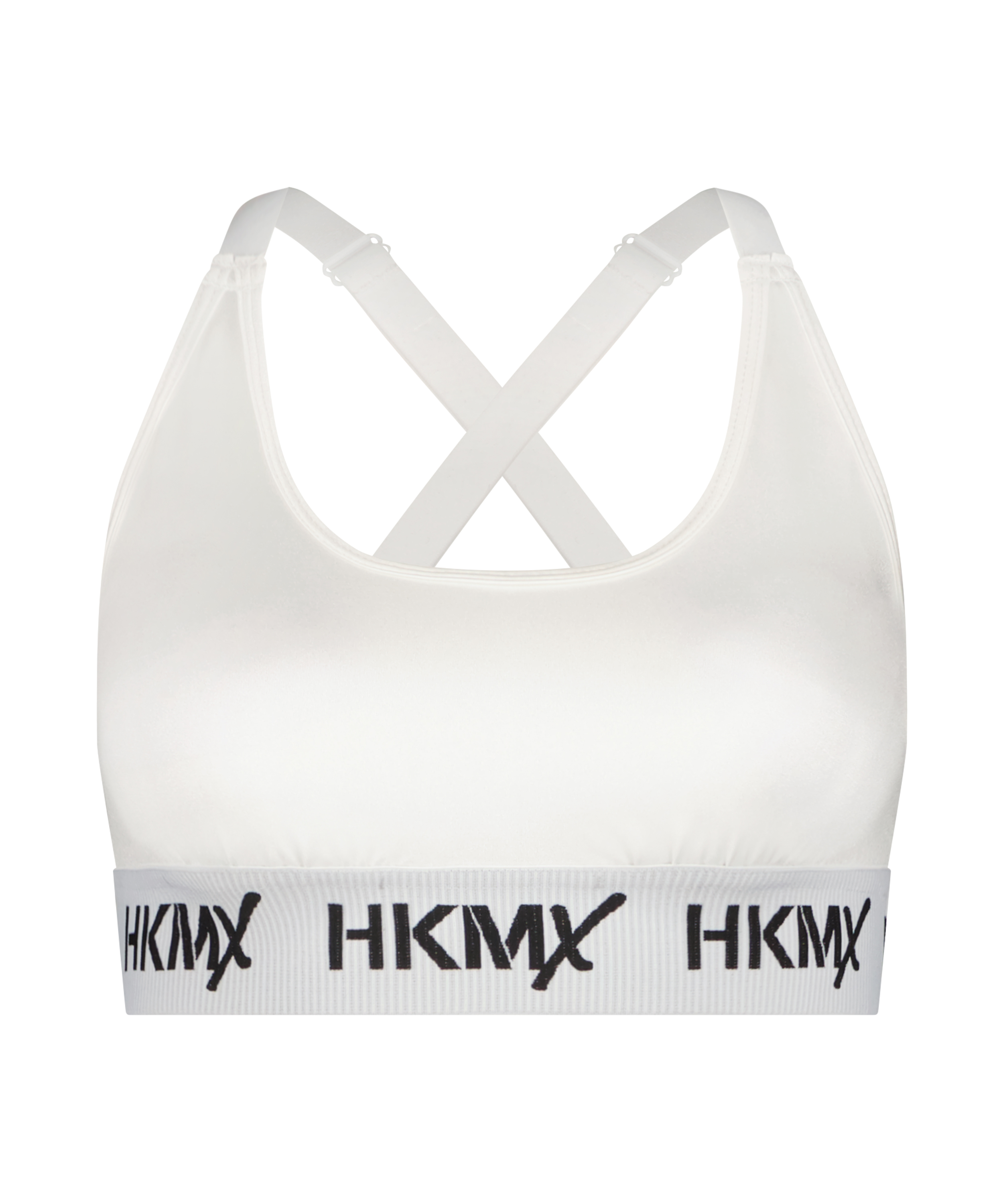 HKMX Sujetador deportivo The Crop Logo nivel 1, Blanco, main