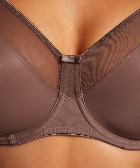 Sujetador de aros reductor no preformado Nina, Marr&oacute;n