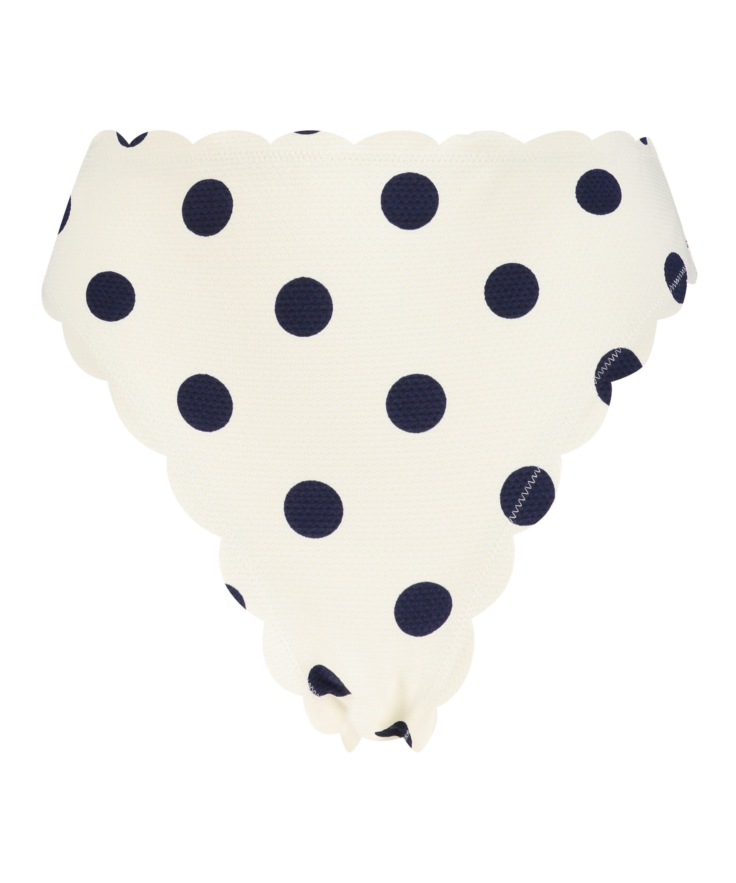 Braguita de bikini de tiro alto Scallop, Blanco, main