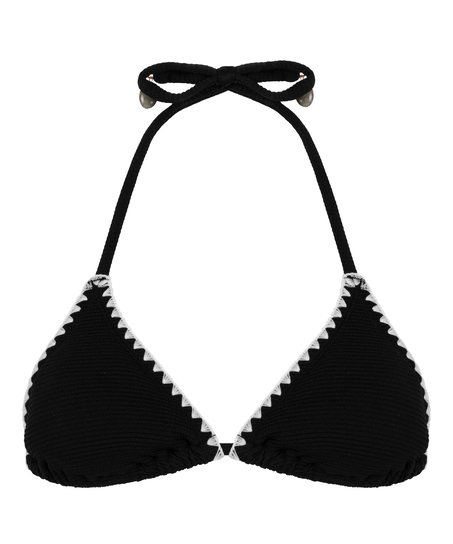 Top de bikini triangular Kenya, Negro