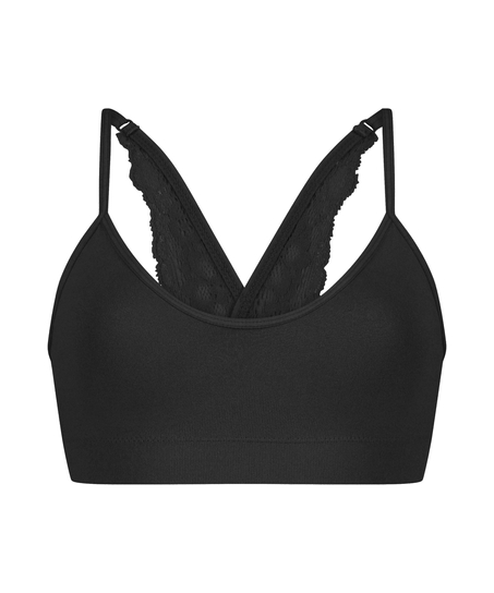 Bralette sin costuras Marine, Negro
