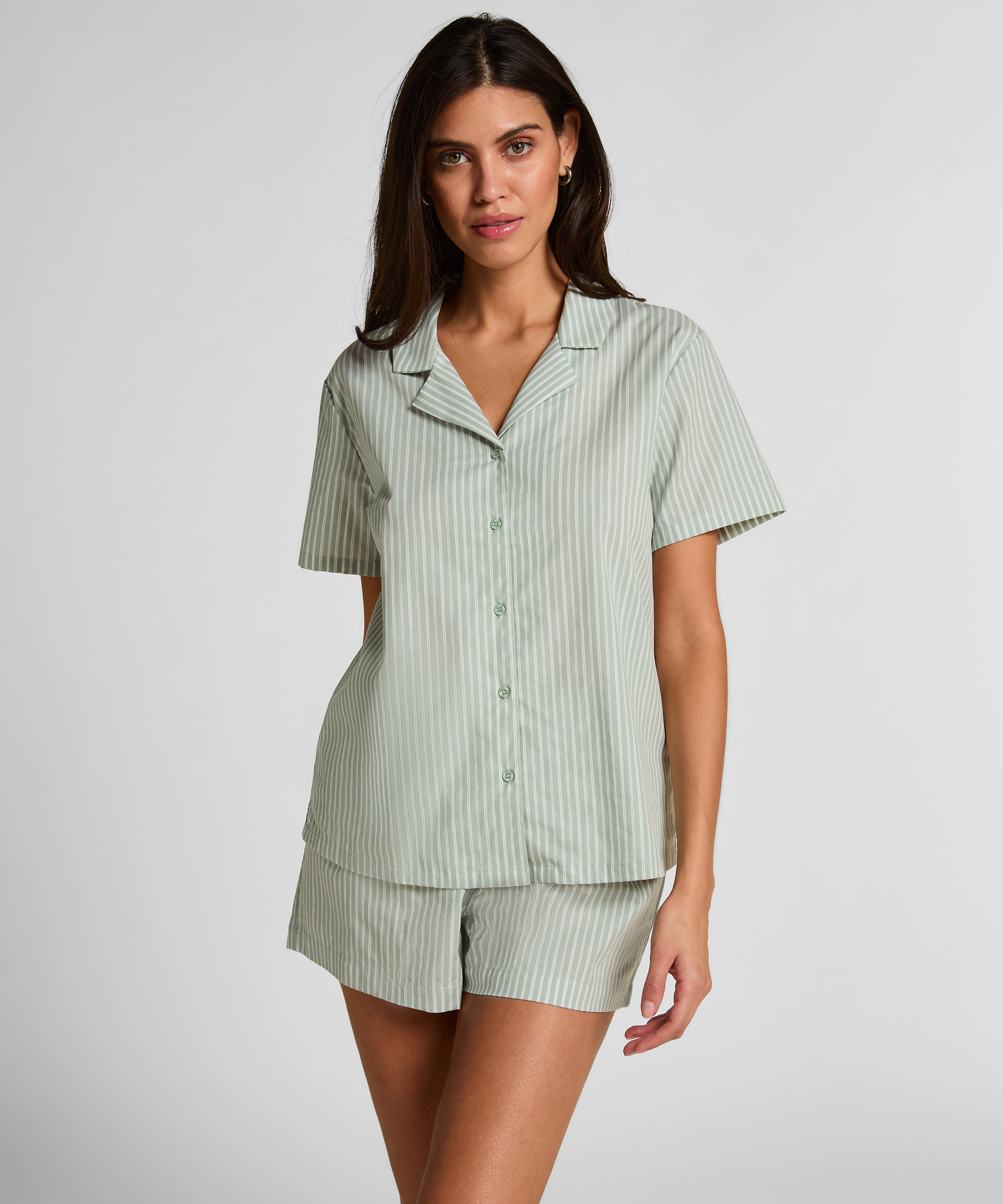 Chaqueta de punto a rayas, Verde, main