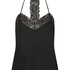 Top de tirantes Satin, Negro