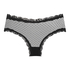 Brasile&ntilde;a en forma de V burn-out mesh, Negro