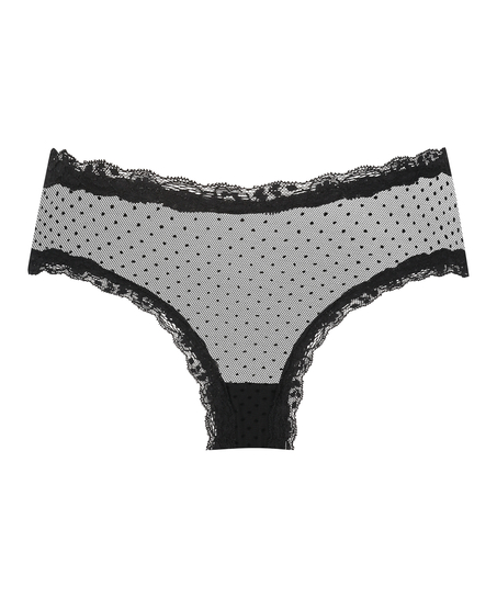 Brasile&ntilde;a en forma de V burn-out mesh, Negro