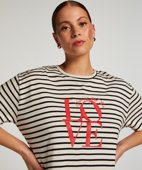 Camisón de escote redondo, Negro