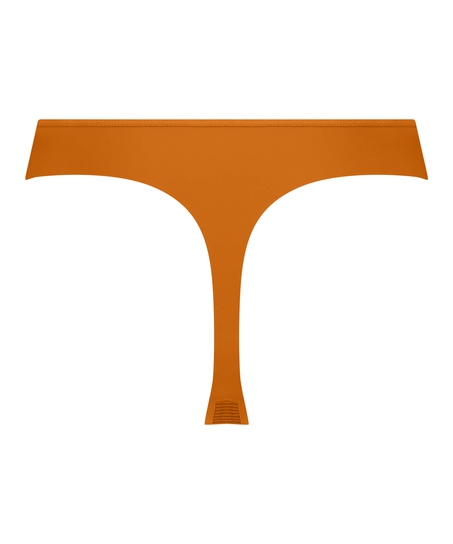 Tanga invisible de rejilla y de rayas, Naranja