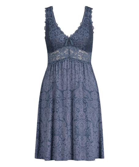 Vestido lencero Nora, Azul