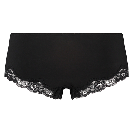 Bóxer de algodón Secret Lace, Negro