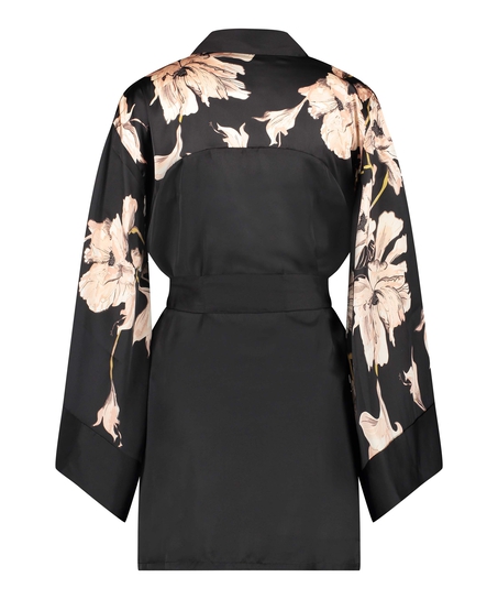 Kimono Satin Bloom, Negro