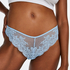 Tanga Invisible lace front, Azul