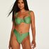 Braguita de bikini sensual y de tiro alto Mauritius, Verde