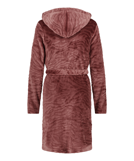 Albornoz corto de forro polar, Morado