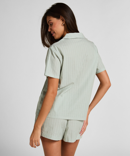 Short de punto a rayas, Verde