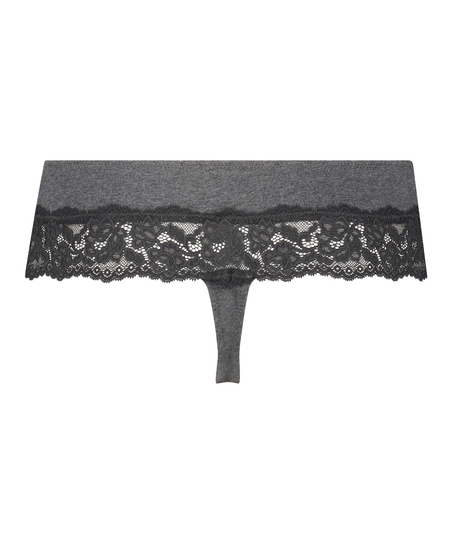 Tanga bóxer de algodón, Gris