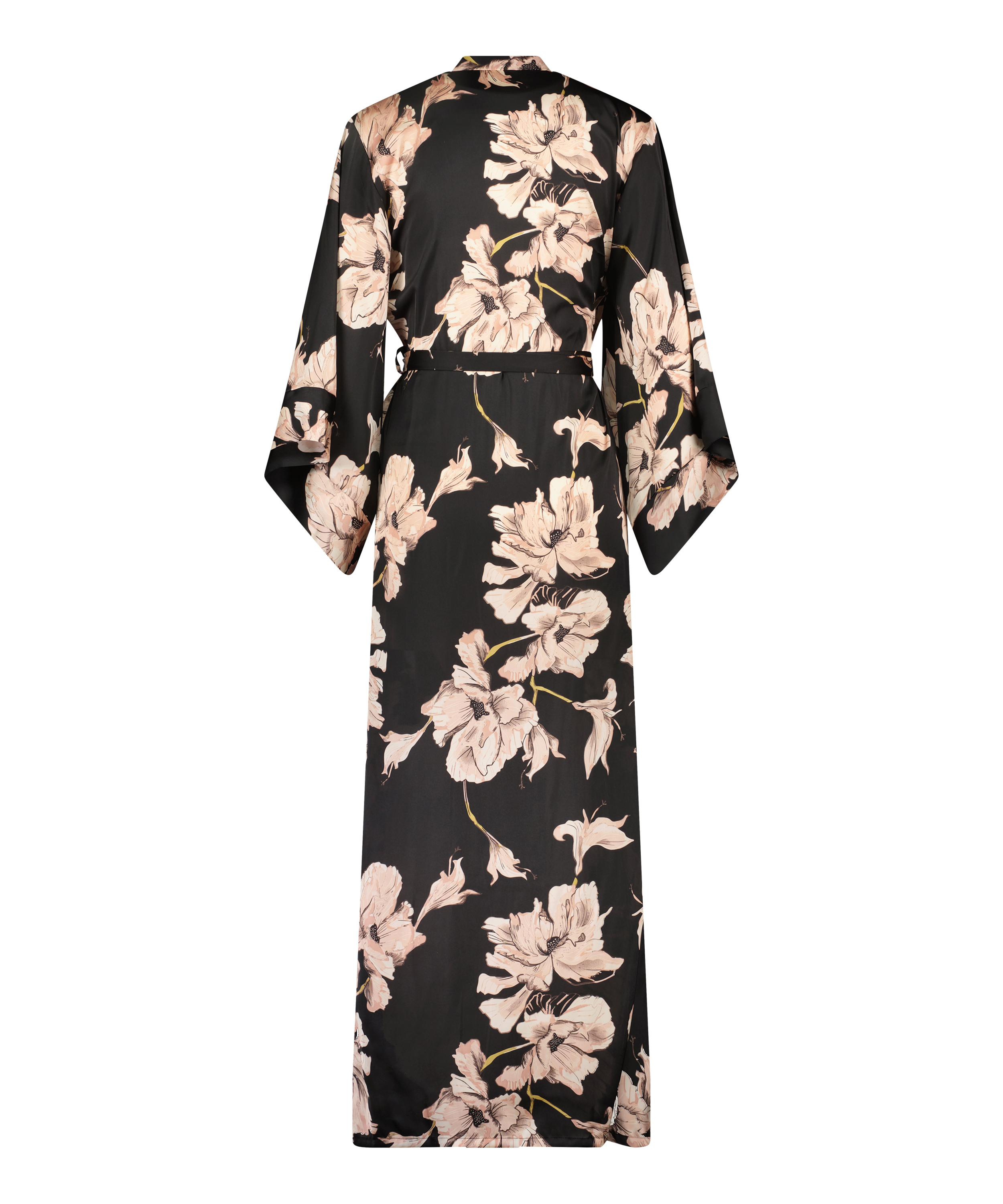 Kimono Satin Bloom, Negro, main