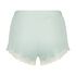 Shorts de canalé de encaje, Verde
