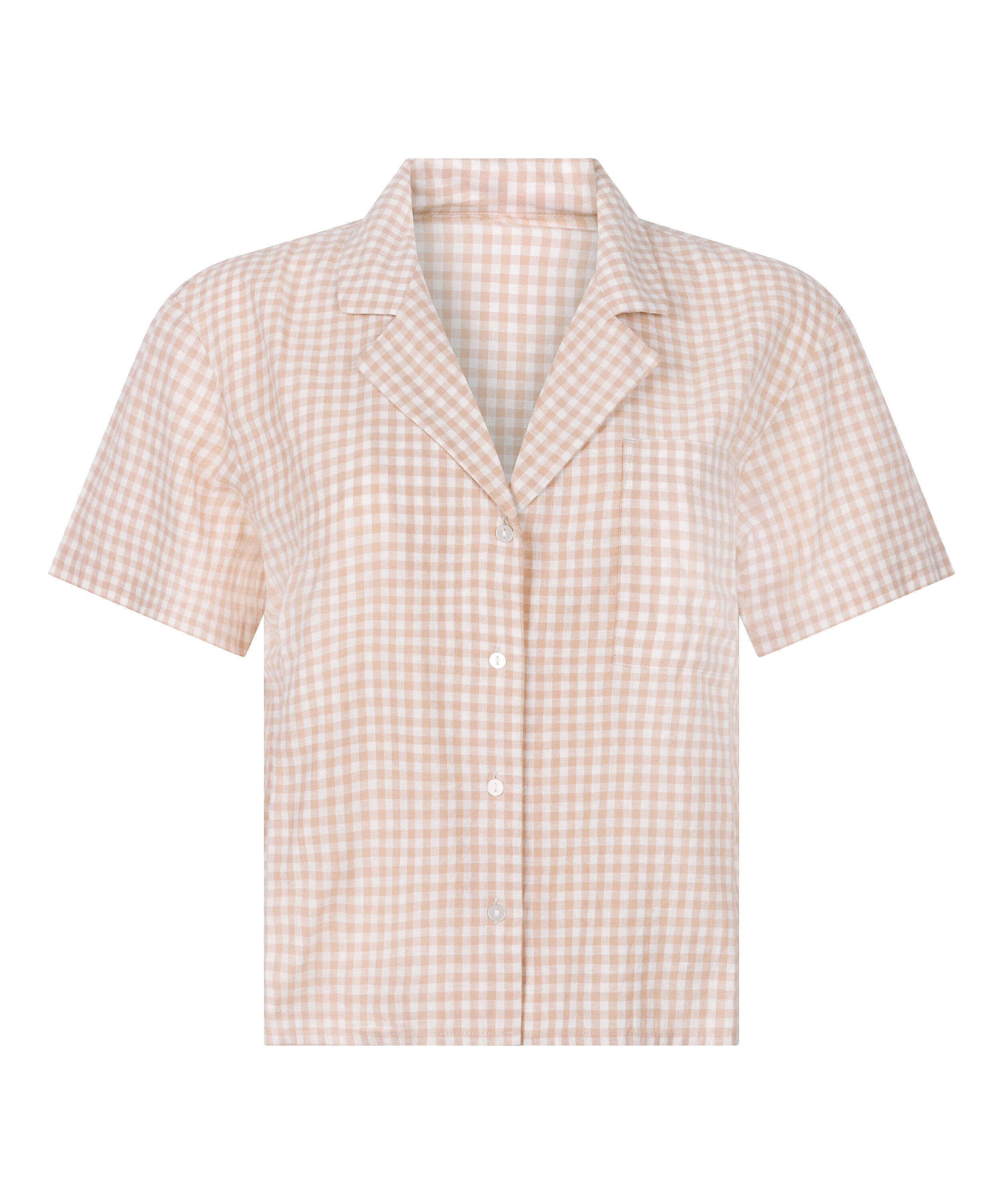 Chaqueta de lino a cuadros, Beige