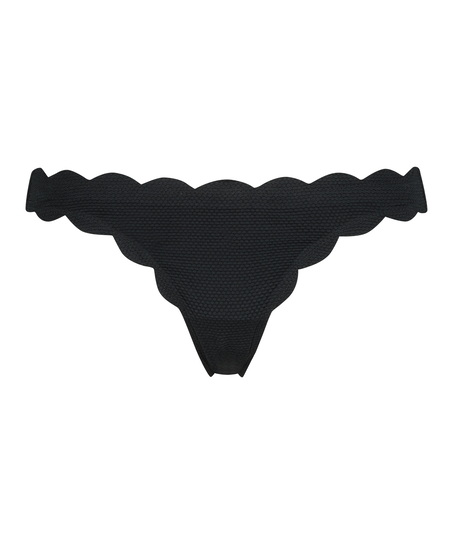 Braguita de Bikini Rio Scallop, Negro