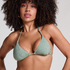 Top de bikini triangular Giselle, Verde