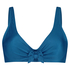 Top de bikini no preformado con aros Sunset Dreams, Azul
