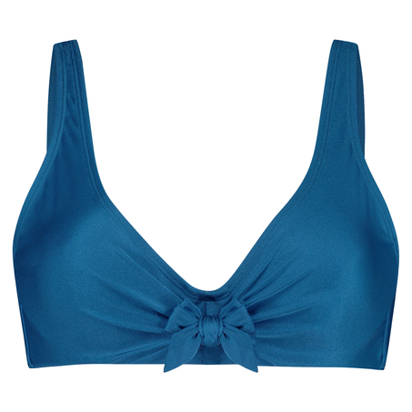 Top de bikini no preformado con aros Sunset Dreams, Azul