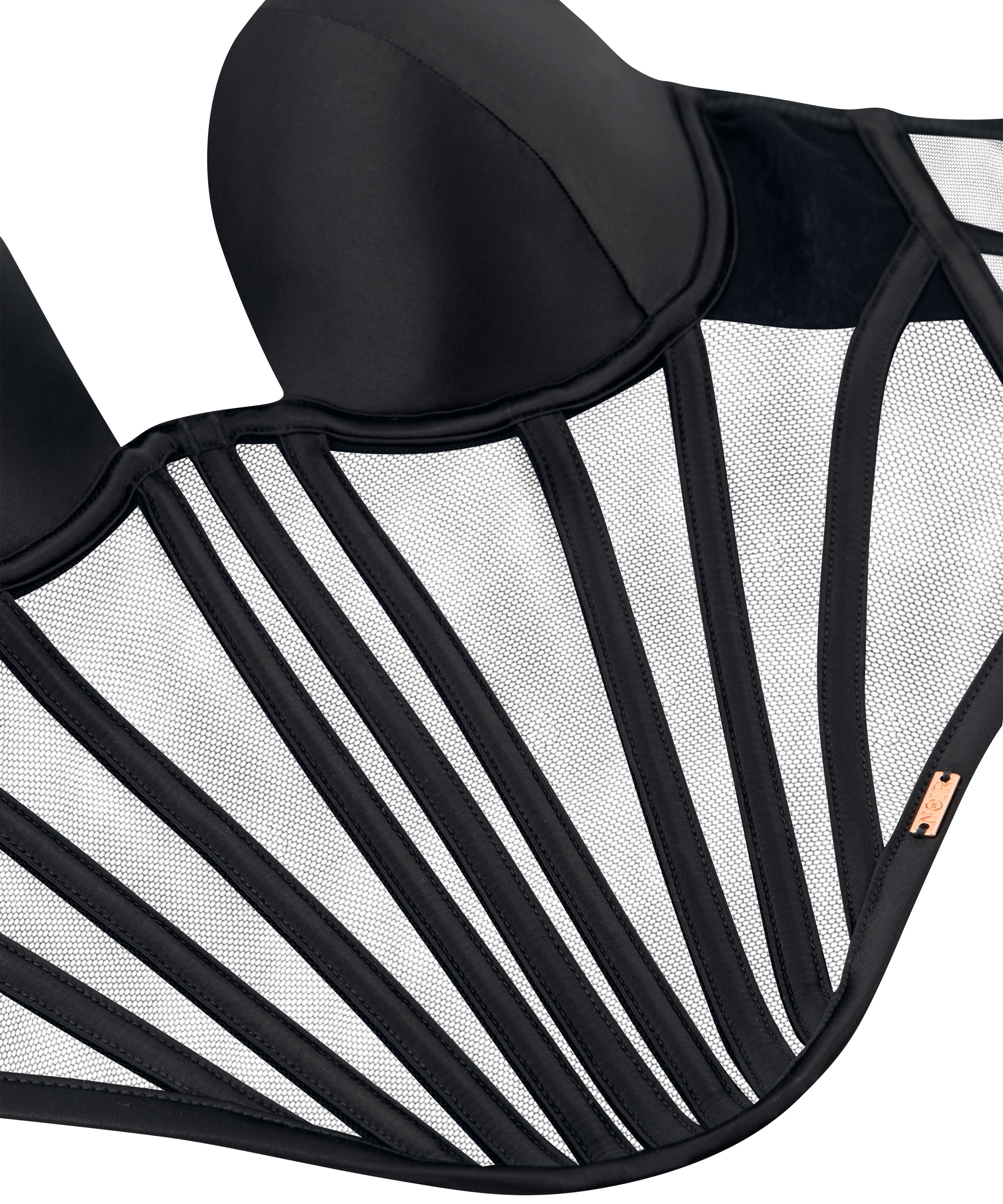 Bustier Paige, Negro, main