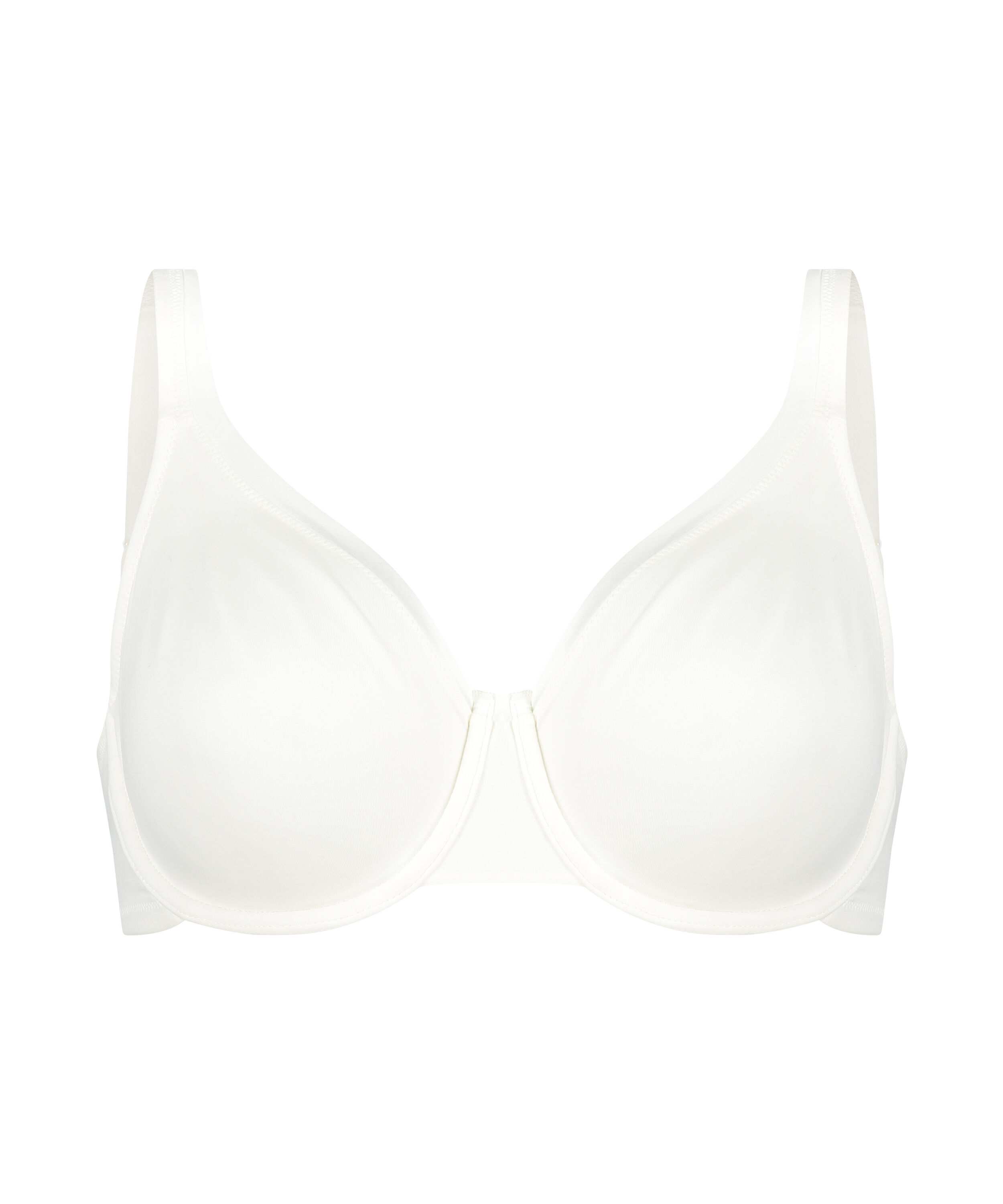 Sujetador de aros no preformado Satin Fleece, Blanco