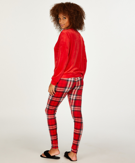 Conjunto de pijama con bolso, Rojo