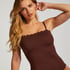 Bañador Bandeau Scallop, marrón