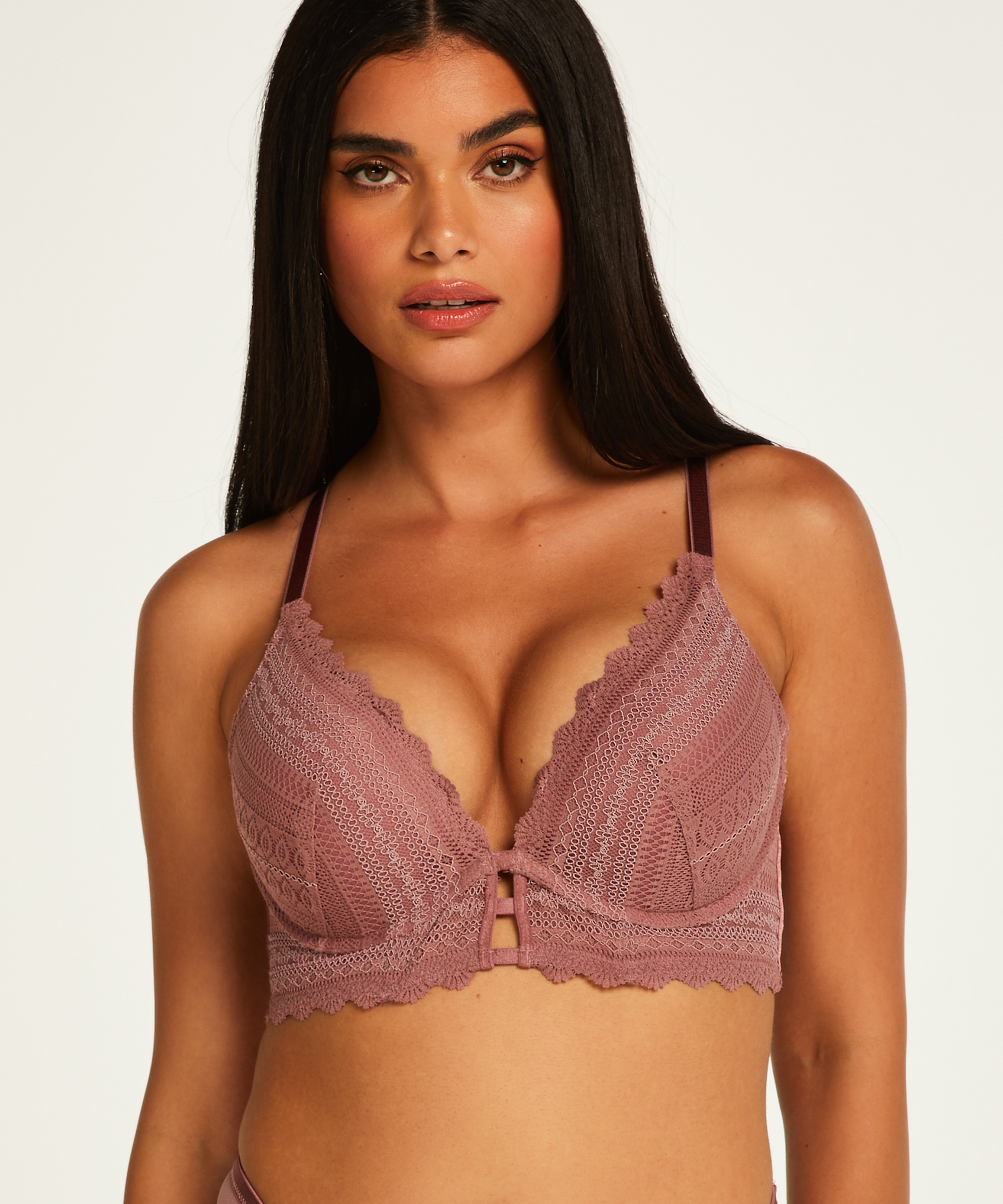 Sujetador longline de aros preformado push-up Chynna, Morado, main