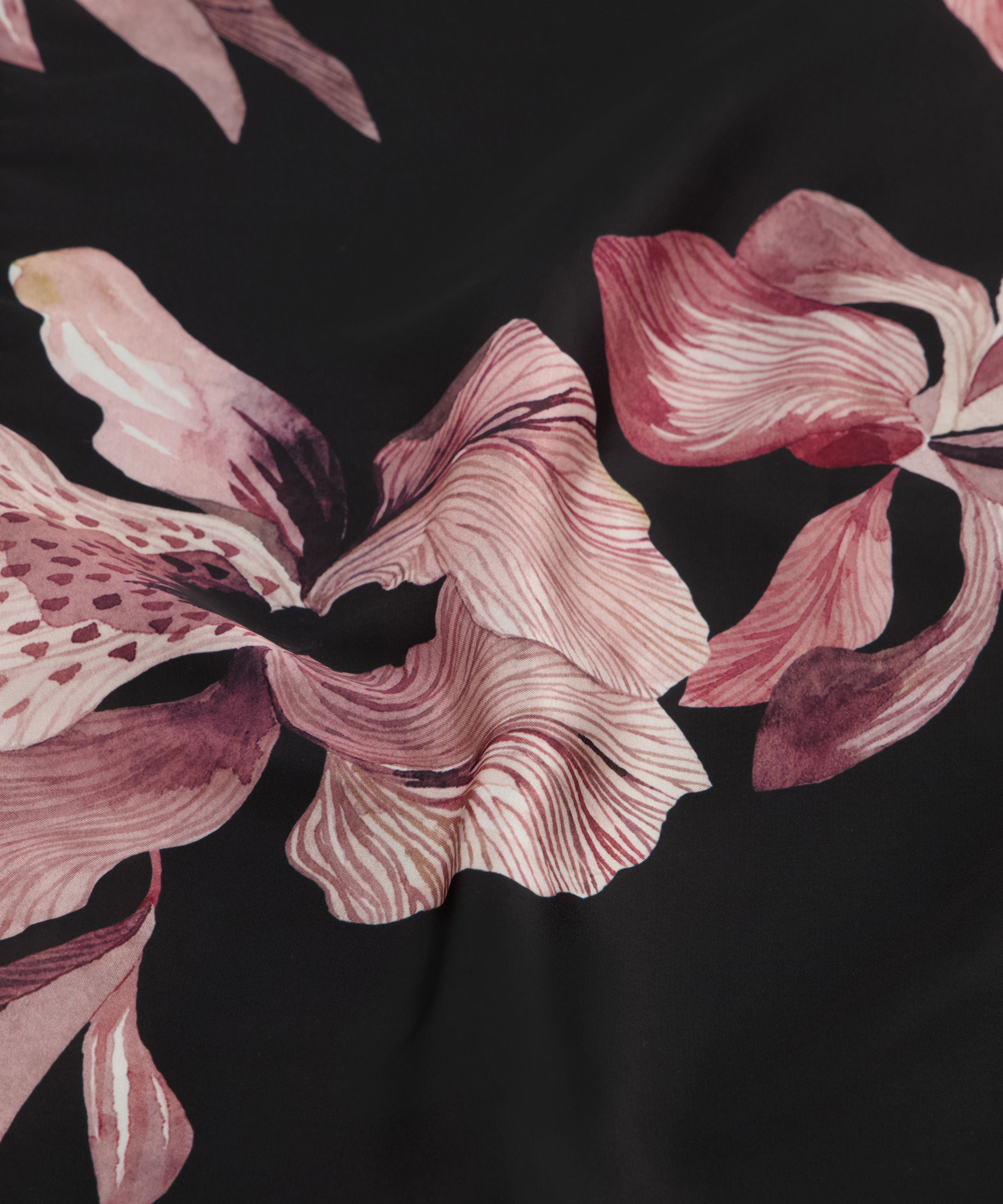 Kimono Satin Bloom, Negro, main