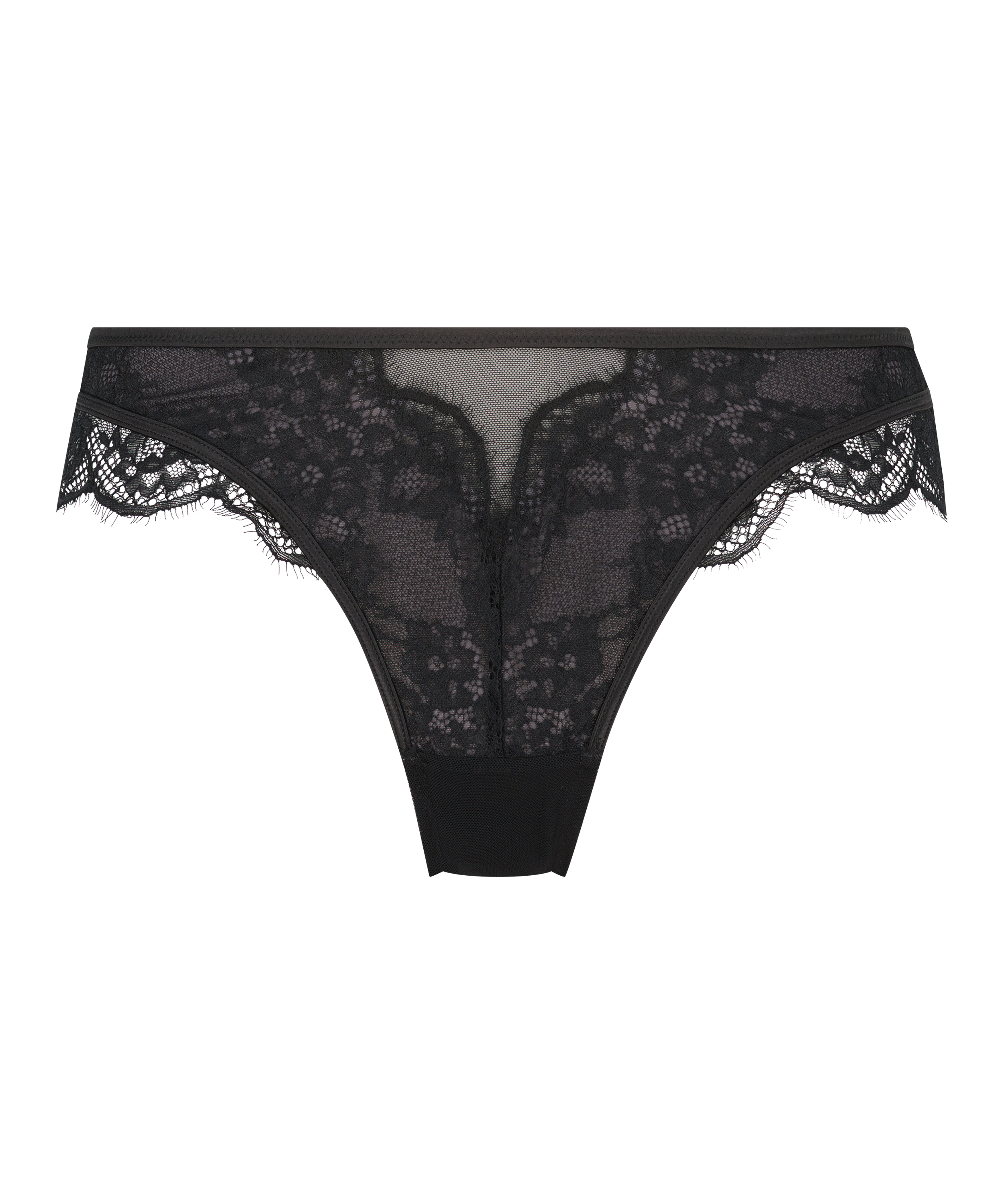 Braguita brasile&ntilde;a de pierna alta Elissa, Negro, main