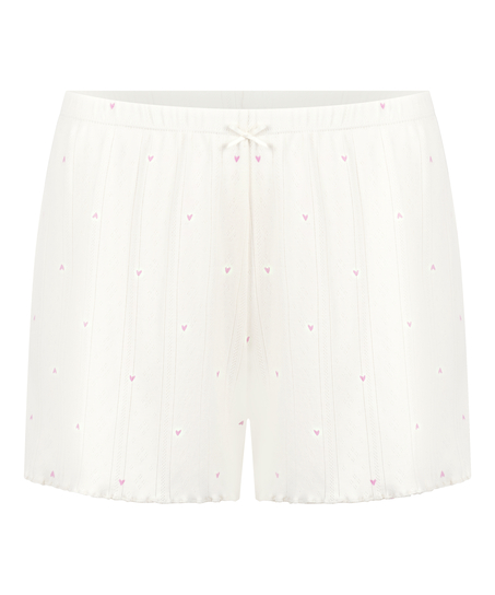 Short de pointelle, Blanco
